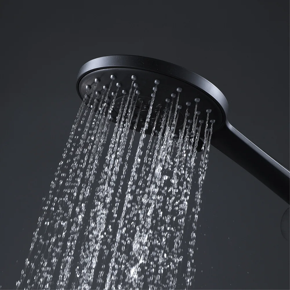 

Hideep Shower Hand-Held Black And White with Pattern Shower Nozzle Household Large Water Extractor Shower ABS Wall Hanging HIHSP