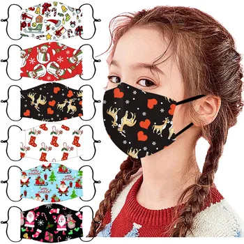 

6PCS children's Christmas printed masks reusable washable masks explosive models hot sell маска многоразовая mascherine Masque