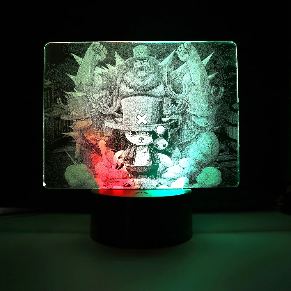 

Anime Pirate Figure Colorful Two Tone Lamp Choba for Kid Bedroom Decor Birthday Gift Manga Choba 3d LED Acrylic Light Dropship