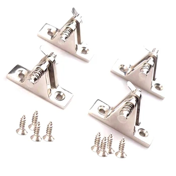 

4 Set of 316 Stainless Steel Boat Bimini Deck Hinge with Quick Release Pin Stainless Steel Screws Included