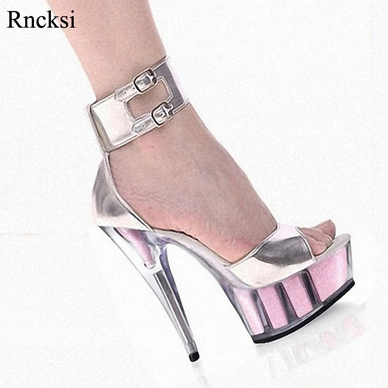 Rncksi Party Sexy Women Shoes 15CM High Heel Platforms Pole Dance/Performance /Star /Model, Sandals Party / Wedding Sandals