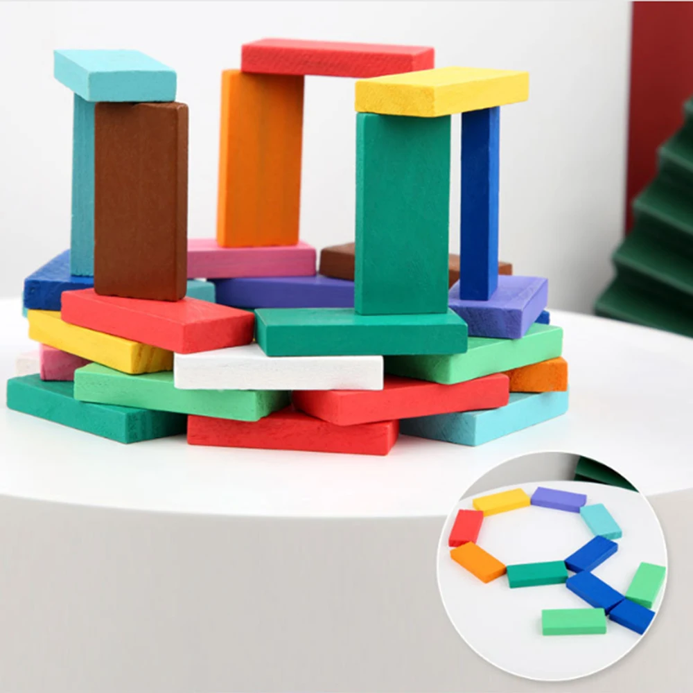 120pcs DIY Mix Colors Kids Family Interactive Game Children Wooden ...