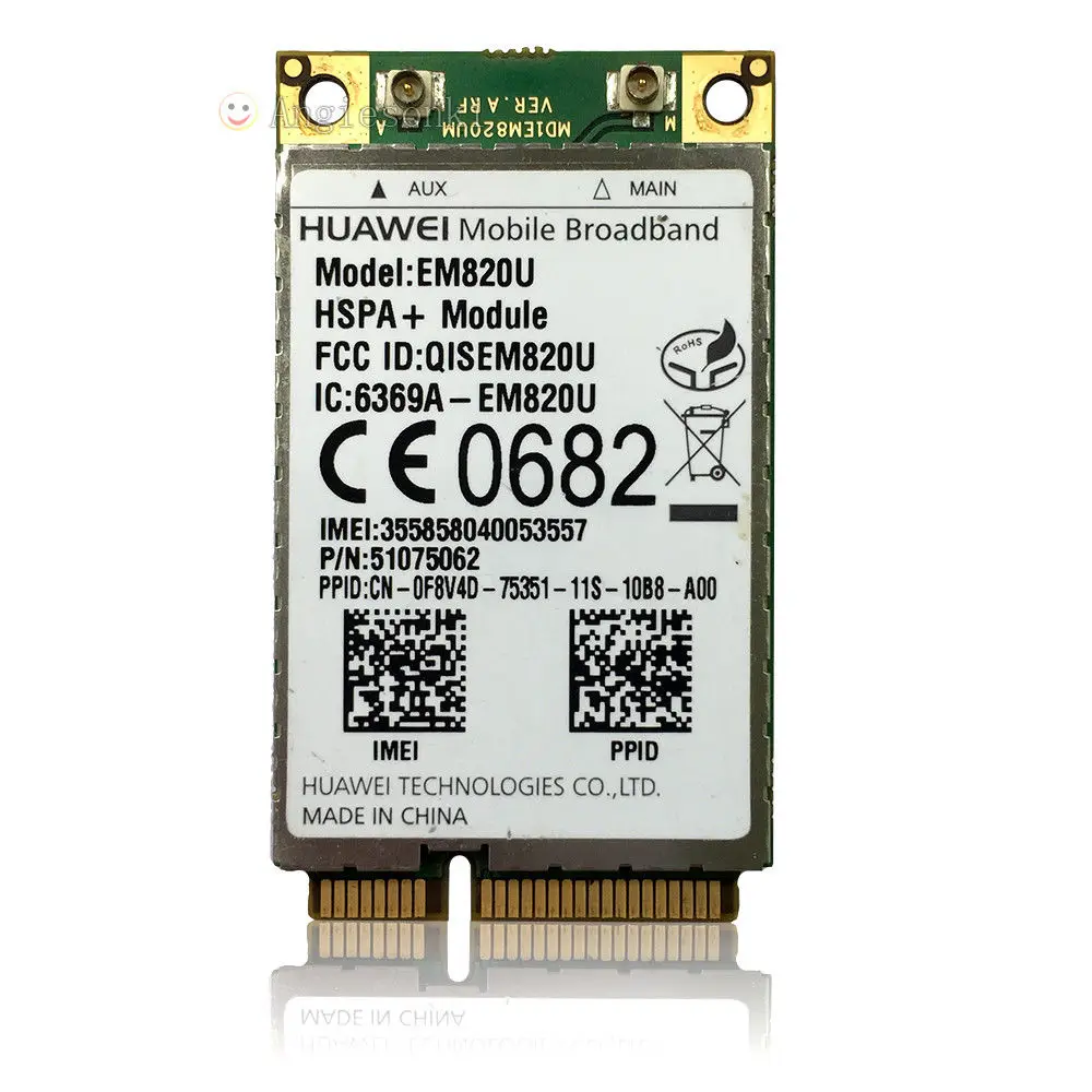 Unlocked HUAWEI EM820U Wireless 3G WWAN 21Mbps HSPA+ GSM/EDGE/GPRS PCI-E Card 850/AWS/1900/2100MHz for Windows 2000/XP/ WIN 7/8 usb internet modem