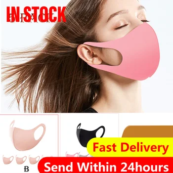 

Mouth Masks 3-layer Anti-Dust Disposable Mascarillas 50Pcs Non Woven Cloth Masks+Reusable Elastic Ear Loop Face Mask#3