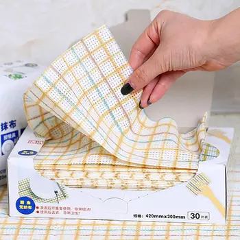 

30Pcs Non-woven Kitchen Disposable Cleaning Cloth Tableware Dish Washing Rag