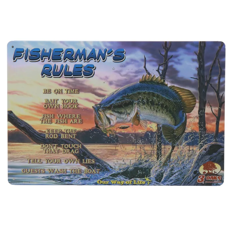 F Gone Fishing Trips Ретро художественные наклейки жестяная вывеска живопись винтажный Бар Паб на стену Гараж Декор металлическая пластина плакат H28 - Цвет: F