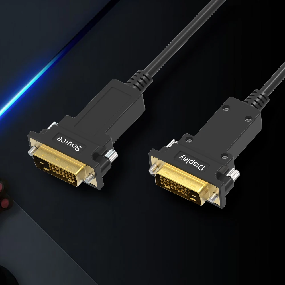 광섬유 DVI 24 + 1 HD 케이블, 1080P @ 60Hz 대역폭, 4.95Gbps AOC 액티브 케이블, 컴퓨터 소스 프로젝터 TV 디스플레이용