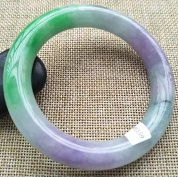 

Free shipping Certified Grade A Natural Green Jadeite Bracelet Jade Bangle 58MM -60MM (Certificate delivery)