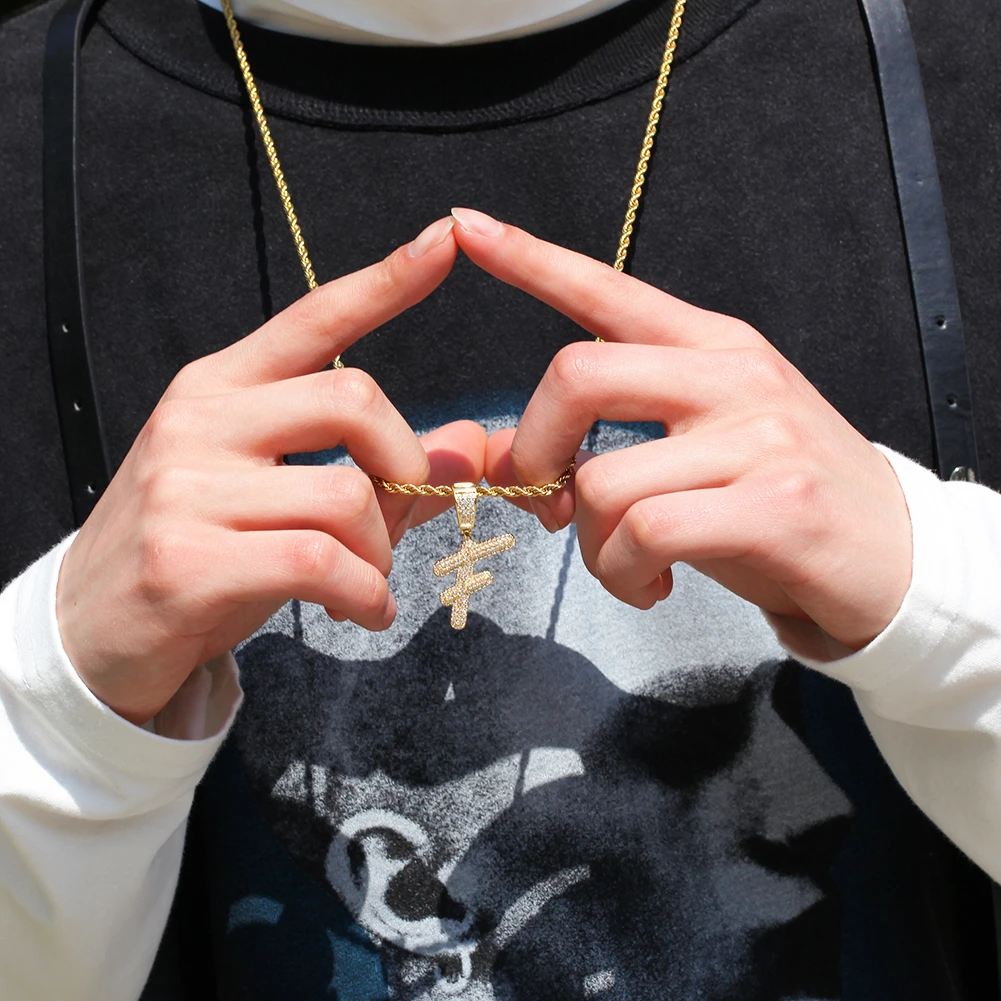 Шикарный король CZ на заказ двухслойный кулон с надписью ожерелье кубическим