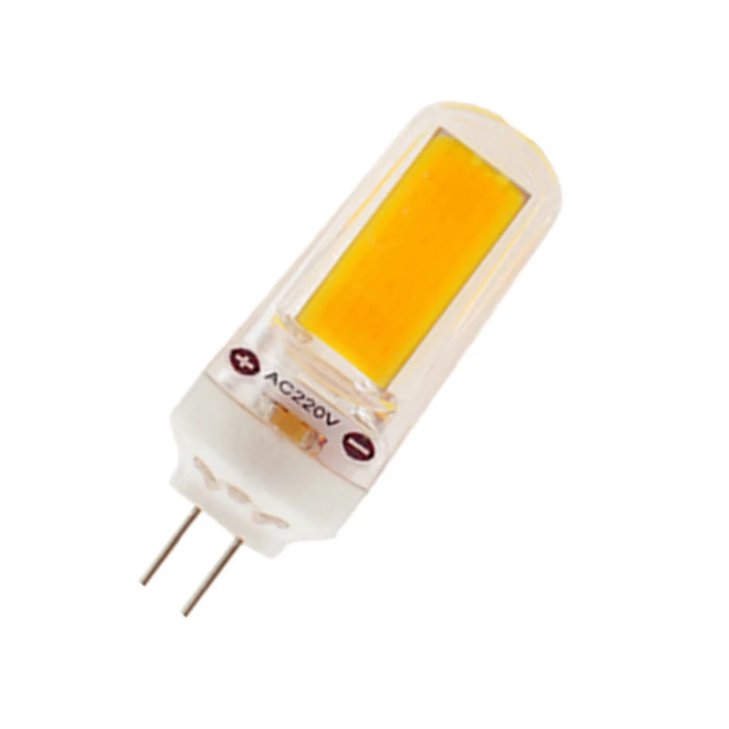 LED COB 전구 3000k 4000k 6000k 기계 샹들리에 크리스탈 전구, 할로겐 교체, 110V 220V 6W, G9 G4 E14, 10 개