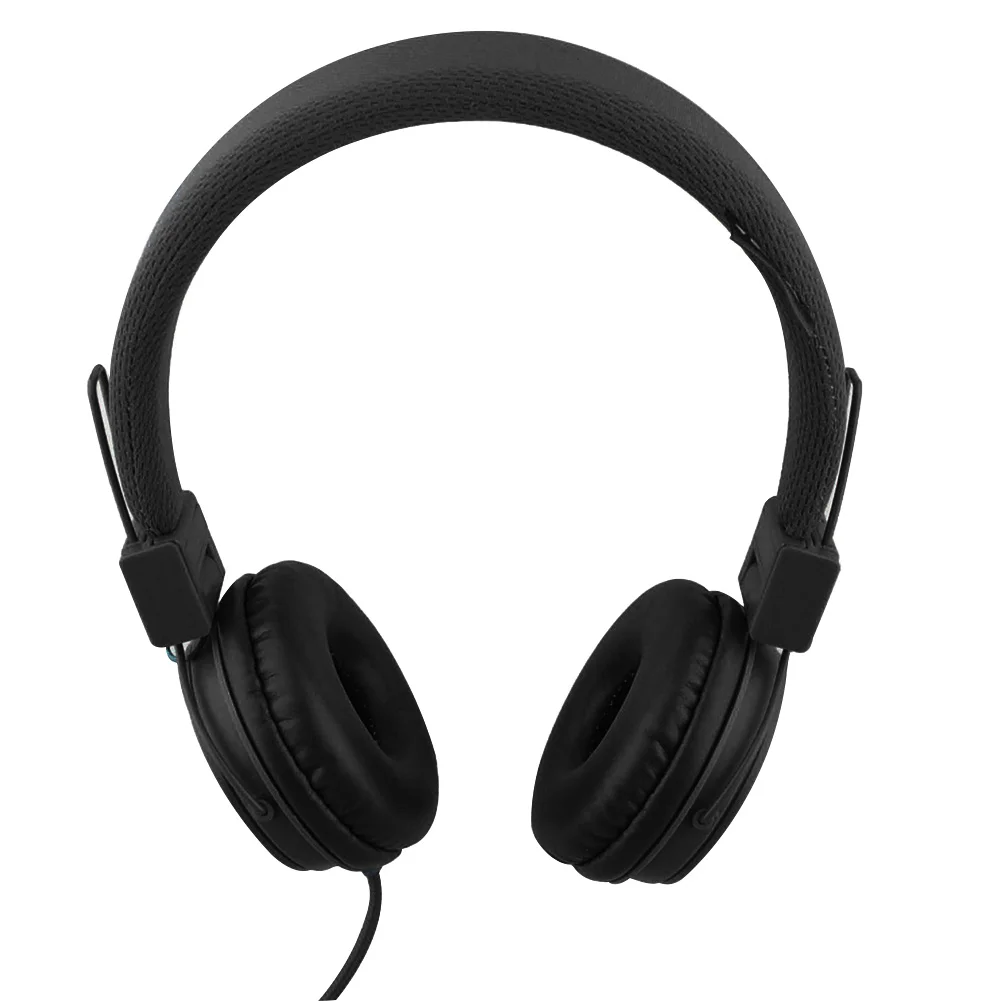 On Ear Stereo Adjustable Children Built in Mic Headset Headphones Wired Cord Kids Foldable E H004
