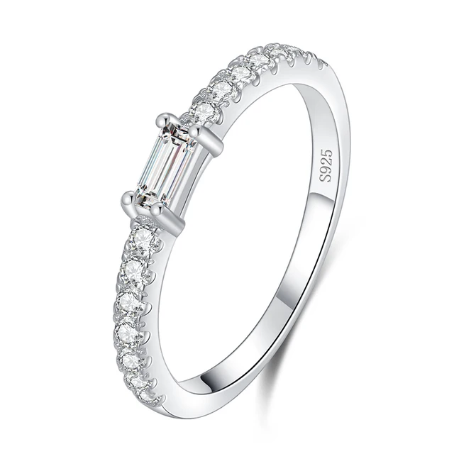 Modian Top Quality 100% Real 925 Sterling Silver Classic Charm AAAAA Zirconia Wedding Finger Rings For Women Fine Jewelry anel Silver Color