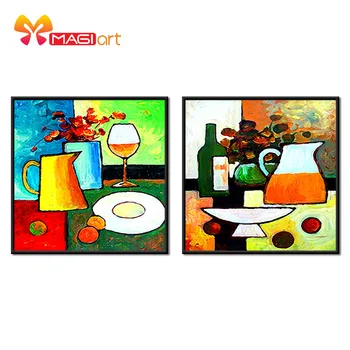 

Cross stitch kits Embroidery needlework sets 11CT water soluble canvas patterns 14CT Abstract painting the desktop-NCMS008