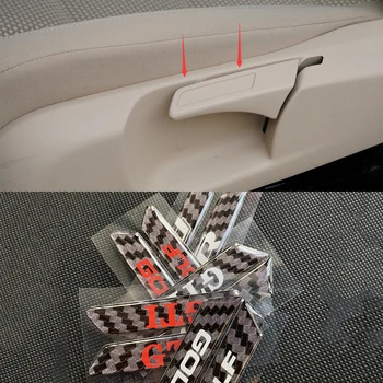 

2pcs Car Styling Black Rubber Sticker Lift Wrench Handle Seat Insert Trim Cover For Volkswagen VW GOLF 5 6 MK5 MK6 GTI TSI R32