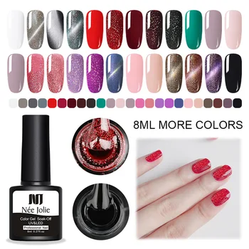 

NEE JOLIE 8ml Blinking Nail Gel Polish Cat Eye Summer Ocean Soak Off Nail Art Gel Polish UV Gel Varnish Colorful