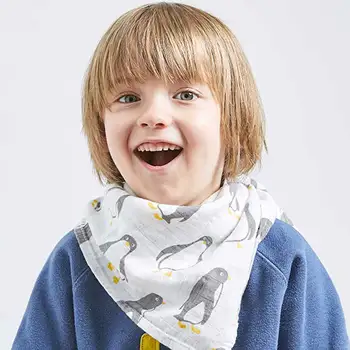 

1Pc Baby Bibs Gauze Cotton Saliva Towel Scarf Newborns Baby Towel Kids Soft Handkerchief Cartoon Printed Baby Bandana Bibs
