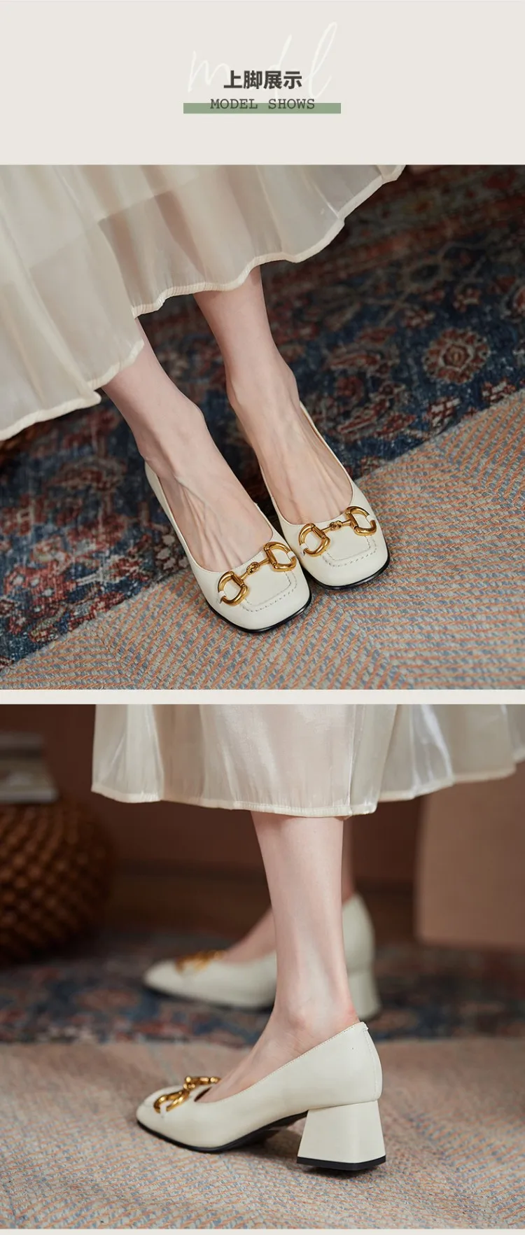 The New Summer Edition Of 2021 Women's Pure Color High-Heeled Shoes With Horseback Buckle Casual Fashion And All-Match Women's s