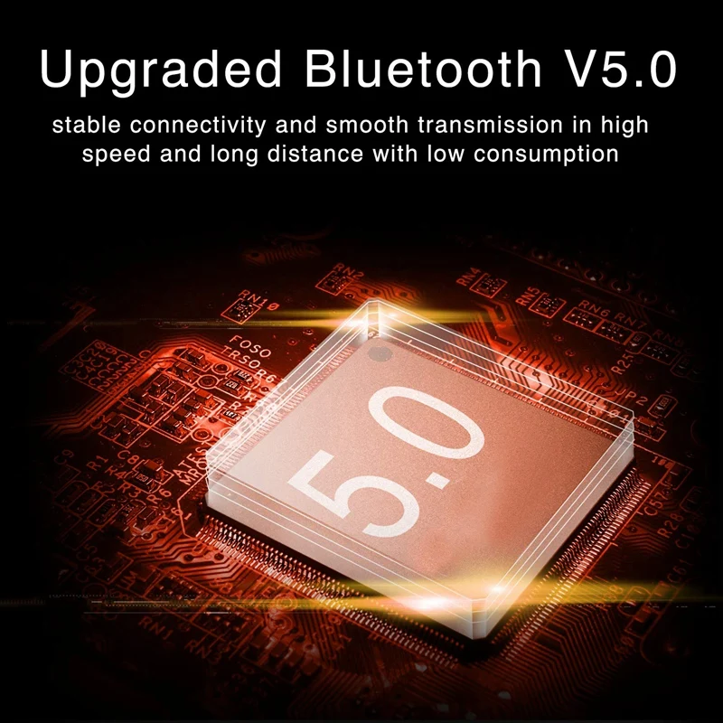 Акция-bluetooth-гарнитура обновленная Bluetooth V5.0 с 15 часами работы в режиме разговора, легкий bluetooth-наушник С Подавлением Шума