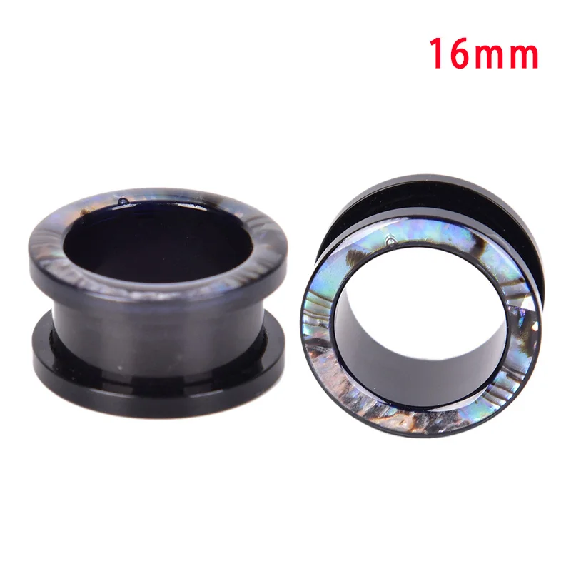 16mm 1 шт уха плоти тоннели пробки двойные пробки тоннели пробки серьги ювелирные изделия - Окраска металла: 16mm