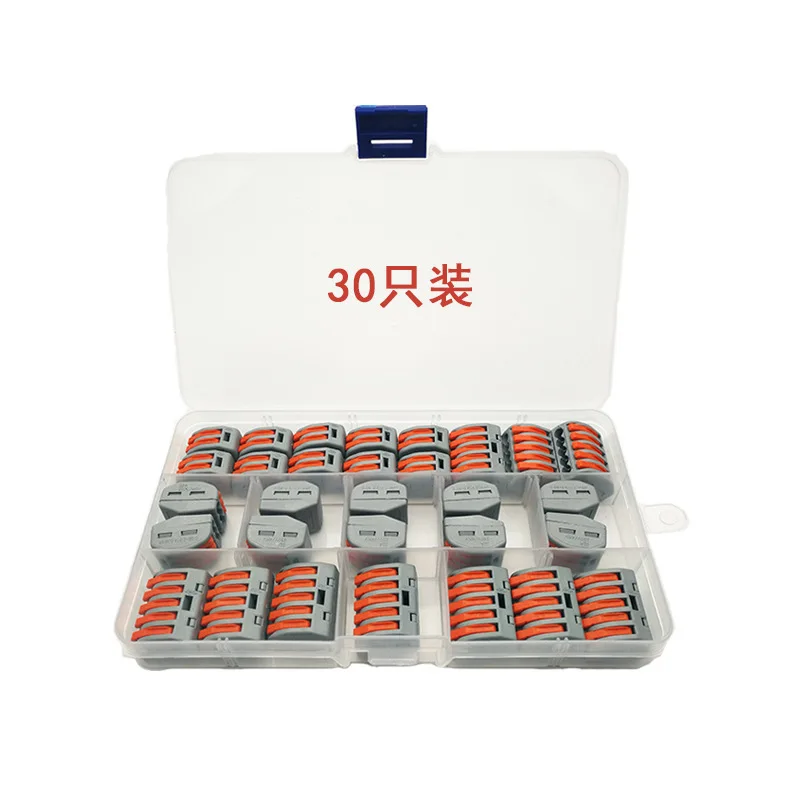 

Transparent Connection Terminal Pct30pcs Universal Fast Boxed Will Electric Current Electrician Home Improvement
