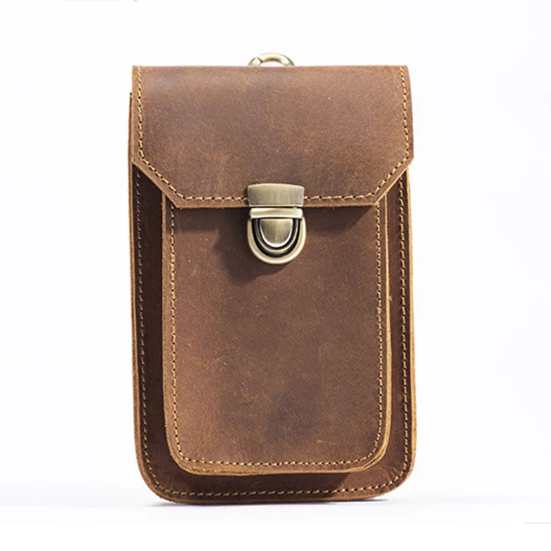 Мужской Чехол книжка из натуральной кожи с крючком|Поясные сумки| |