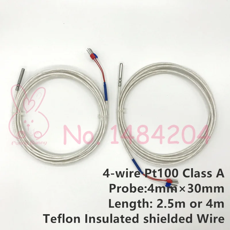 PT100 Grade A Temperature Sensor 4mm*30mm Waterproof Oil Proof ...