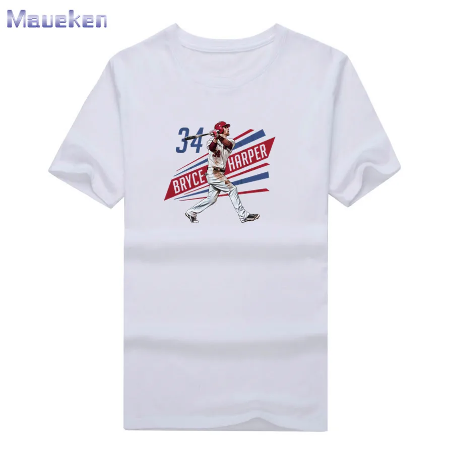 Bryce Harper хит хип-хоп футболка с коротким рукавом 0808-3 - Цвет: 2