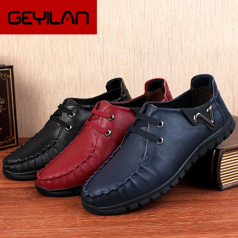 

2019 New Men's Shoes for Man Casual Shoes Leather flat Shoes Sneakers Oxford Men Plus Big Size fashion Business Formal Shoes