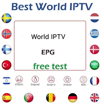 

World IPTV Nordic Europe Sweden Israel Spain Portugal Turkey Dutch UK Arabic IPTV M3U Subscription Android Smart TV m3u Enigma2