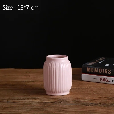 Whoelsale Акция скандинавские INS керамика ваза для цветов предмет интерьера, украшение офисный стол, лепная фигурка коллекционные вазы подарок для девочки - Цвет: pink 1
