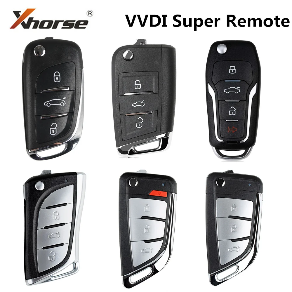5pcs Xhorse XEDS01EN DS Style Super Remote 3 Buttons with Built-in Super Chip 