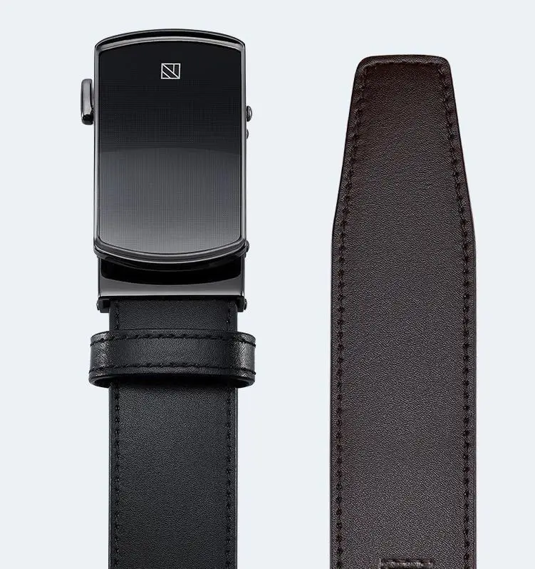 Xiaomi qimian кожаный мужской ремень кожаный с автоматической пряжкой слой кожаный деловой Повседневный Простой ремень