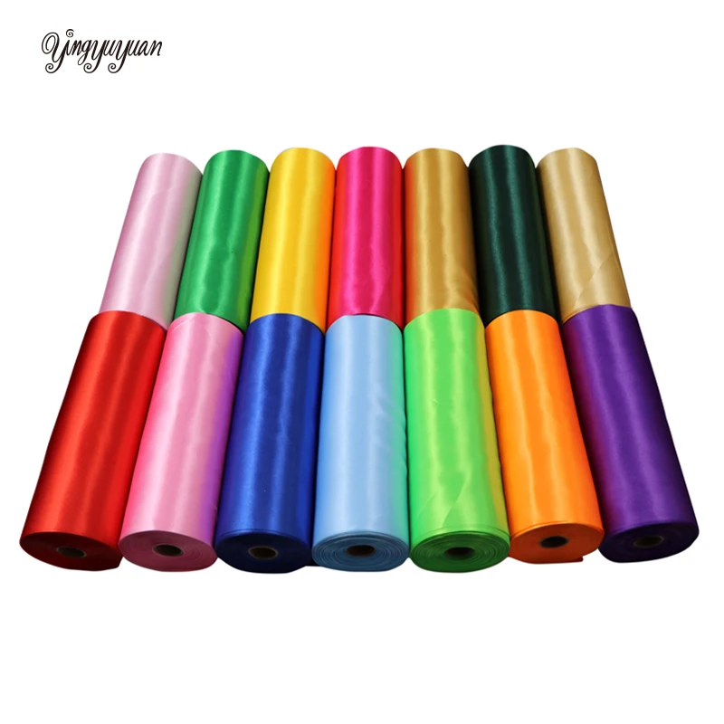 

20cm 25 Meters/Roll Grosgrain Satin Ribbons for Wedding Chair/Car/Christmas Wedding Party Decoration Hand DIY Crafts Supplies