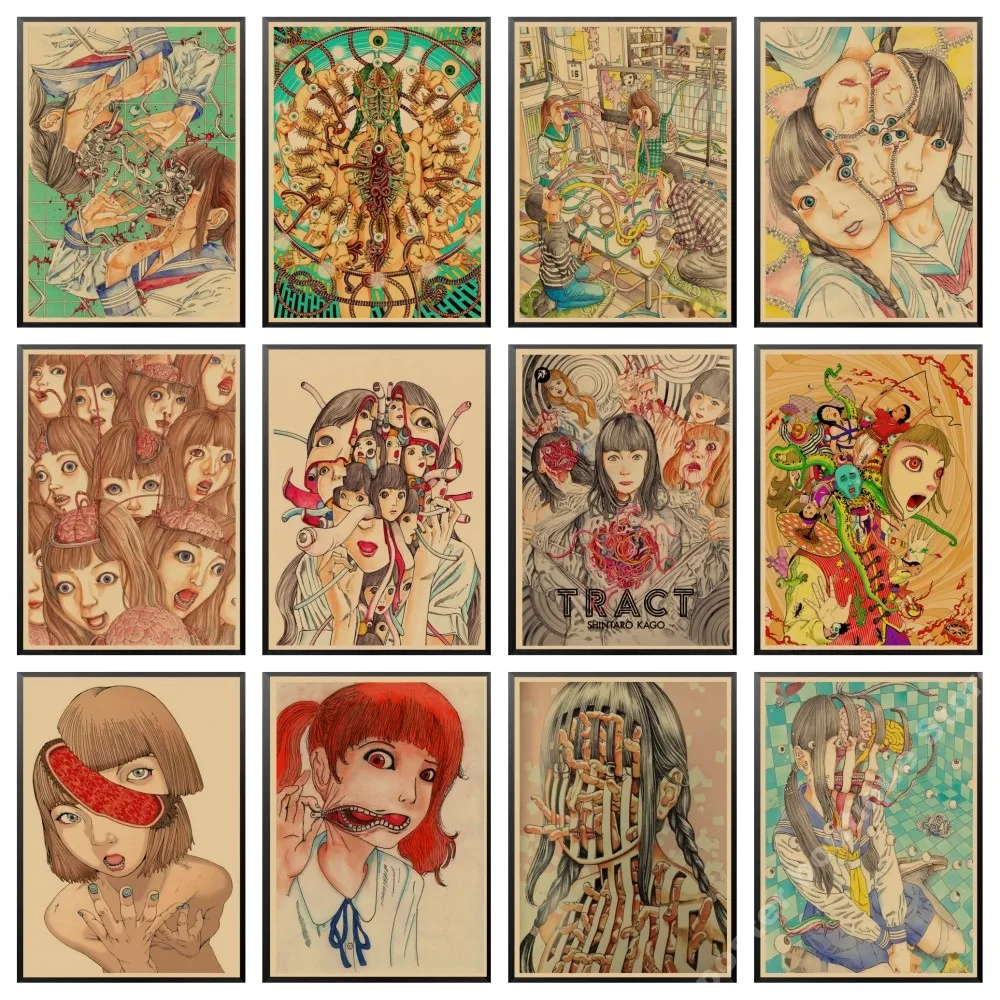 Shintaro Kago ужасная комиксная серия искусственная бумага украшение для