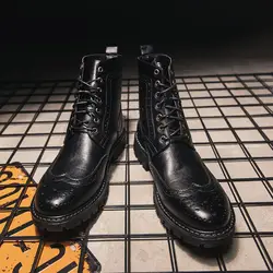 2019 новые осенние мужские ботинки мужские Ботильоны мужские кожаные водонепроницаемые ботинки martin Ботинки на толстой подошве