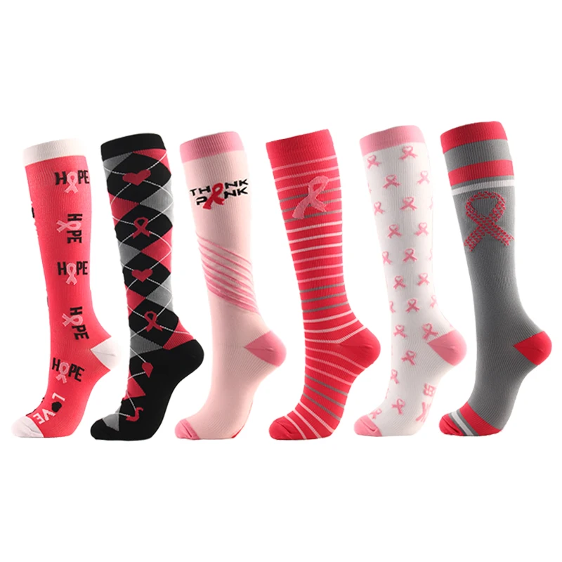 Winter Middle Tube Socks Women Elastic Compression Socks Nurse Leggings High Long Tube Running Compression Socks