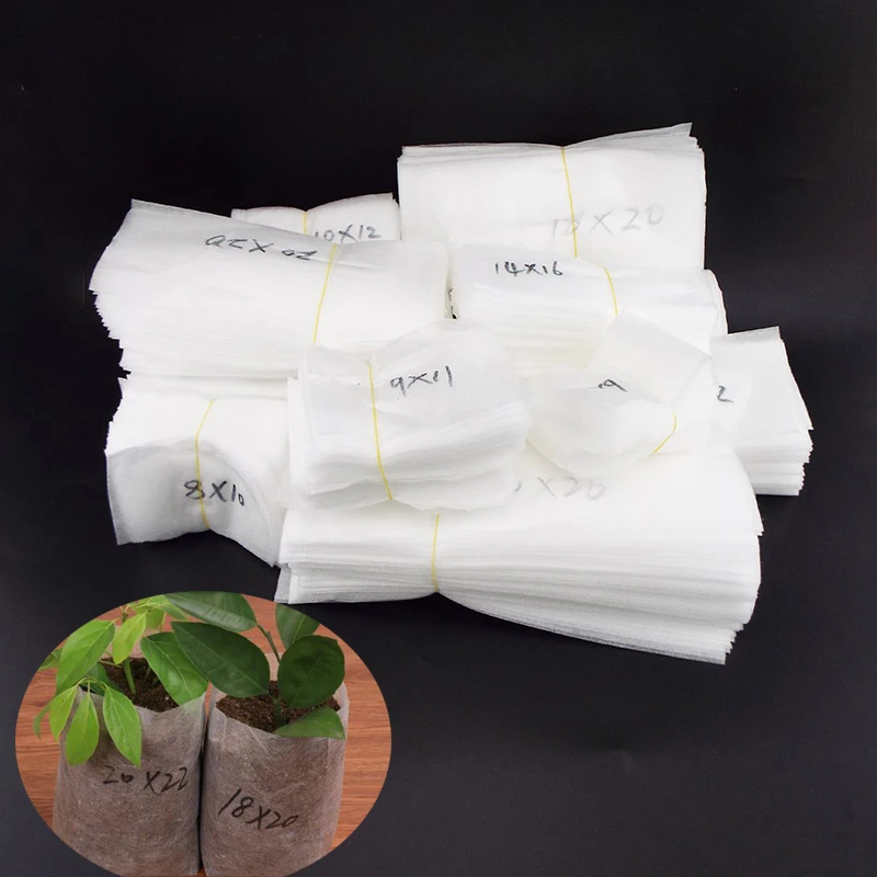 Non-woven Fabric Nursery pots Bags flower Plant Grow Bags Seedling Pots Eco-Friendly Aeration garden Planting Bags Biodegradable cement flower pots