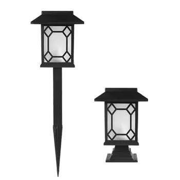 

2Pcs LED Solar Stake Light Lantern Solar Powered Pathway Lights Decorative Outdoor Lawn Yard For Garden Patio IP65 Waterproof