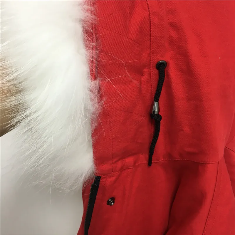 Za 2019 модная Военная красная Мужская зимняя теплая длинная куртка с натуральным лисьим мехом из натуральной кожи S-4XL