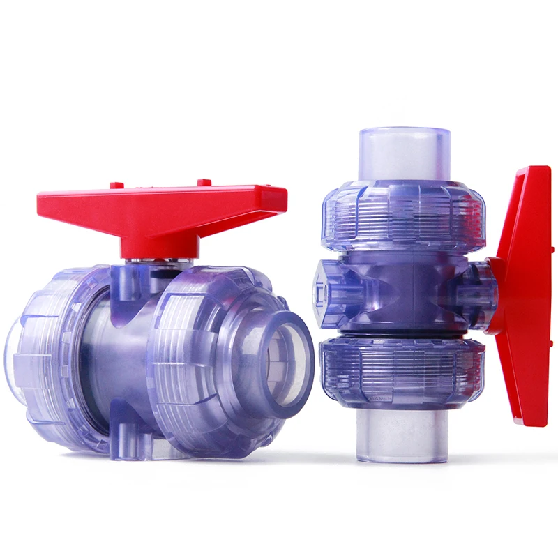 20 мм 25 мм 32 мм 40 мм 50 мм ID прозрачный ПВХ быстрый шаровой клапан труба фитинг для орошения сада аквариум