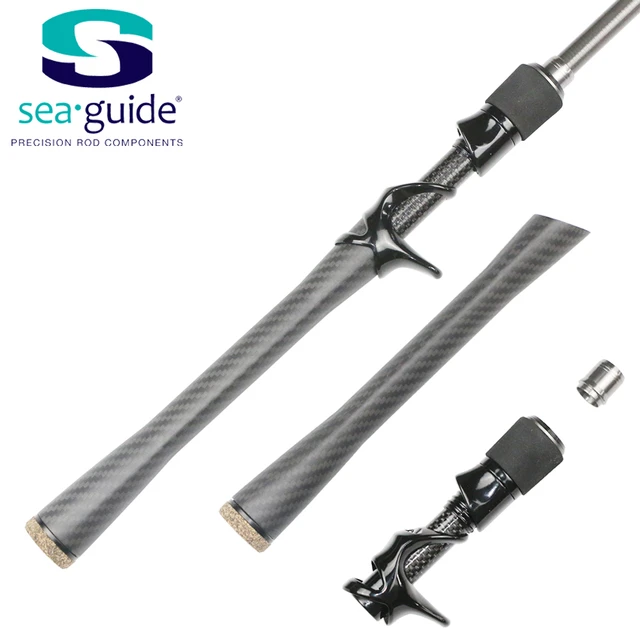 SeaGuide Triangle Carbon Fiber Grip Full Length Casting Handle Kit Rod  Building Component Handle Rod Repair