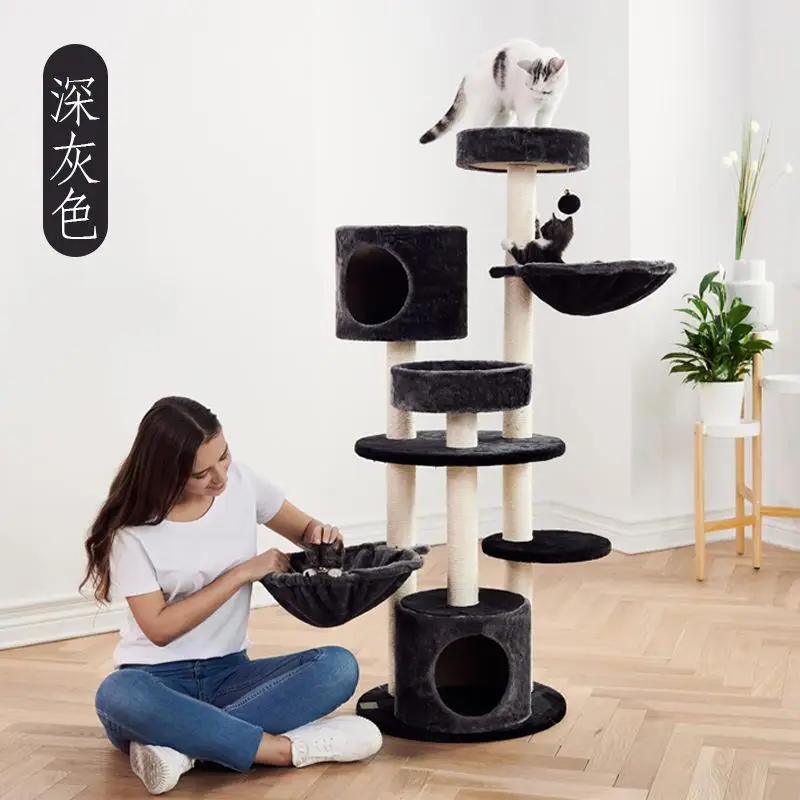Игрушка для домашних животных, скалолазание для кошек с кошачьим туалетом, большая игрушка для кошек, вилла, многослойная скалолазационная доска для кошек - Цвет: B5
