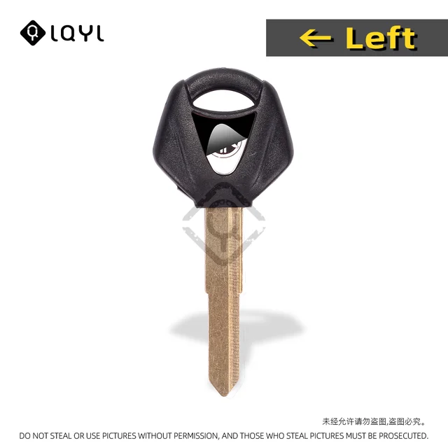 LQYL New Blank Key Motorcycle Replace Uncut Keys Fit For YAMAHA YZF XJR1300 FJR1300 MT09 MT07 XJ6 TMax FZ6 FZ8 R3 R1 R6 XJR400 1 PCS Black Left