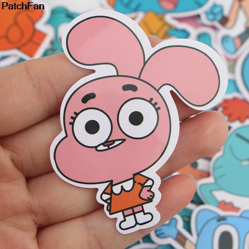 Patchfan 39 шт. удивительный мир Gumball художественный принт домашний Декор настенный ноутбук телефон багаж ноутбук Скрапбукинг наклейка A2631