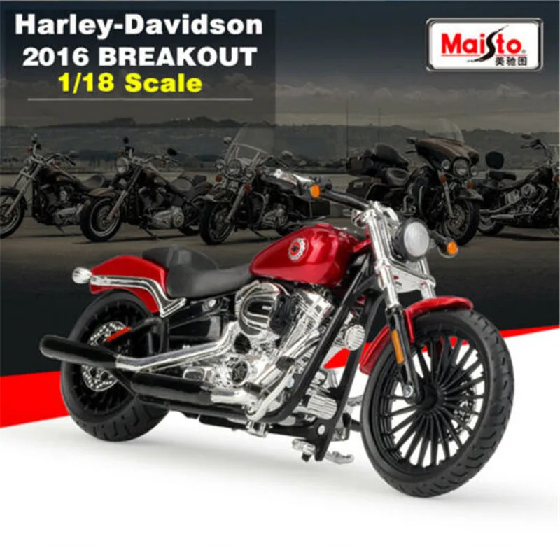 

1:18 Harley-Davidson 2016 Breakout Metal Motorcycle Diecast Bike Car Model Toy Collection Xmas Gift
