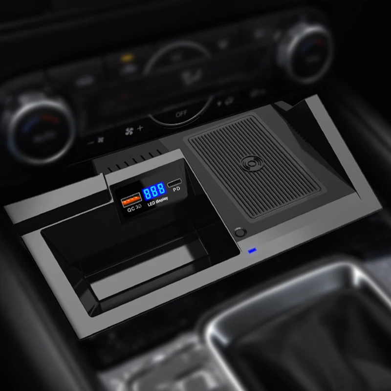 Автомобильное беспроводное зарядное устройство QC3.0 Quickcharge USB Type C Plug & Play