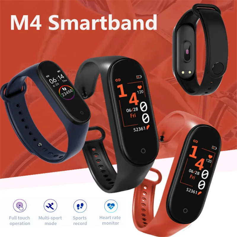 

M4 Smartband Color Screen Smart Wristband Heart Rate Monitor Fitness Activity Tracker Blood Pressure Music Remote Control Band 5