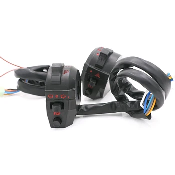 

1 Pair 7/8" Motorcycle Light Switches Retro Black Universal Light Headlight Turn Signal 22mm Handlebar Controller Switch