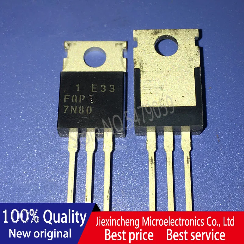 10 шт. FQP7N80 7N80 TO220 N-CH 800 в 6.6A Новый оригинал | Электроника