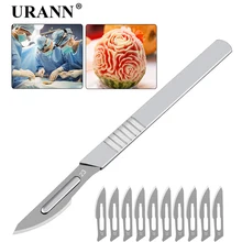 10 шт. промышленные хирургические лезвия инструмент стальной Скальпель с ручкой № 11 № 23 лезвие мобильного телефона скальпель Режущий инструмент для домашнего творчества ремонт ПК